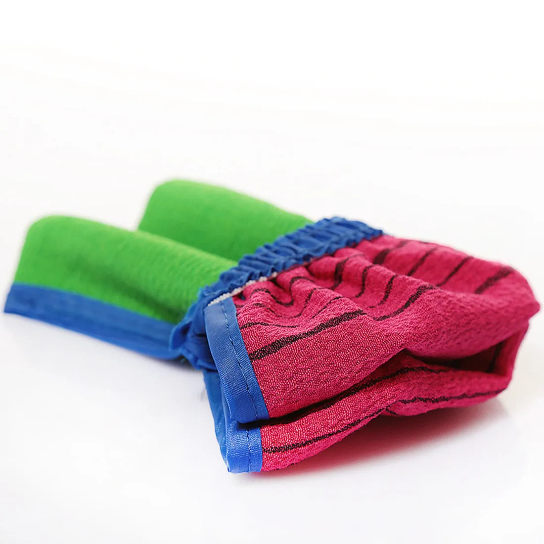 1 PC Random Color Shower Spa Exfoliator Two-sided Bath Glove Body Cleaning Scrub Dead Skin Removal