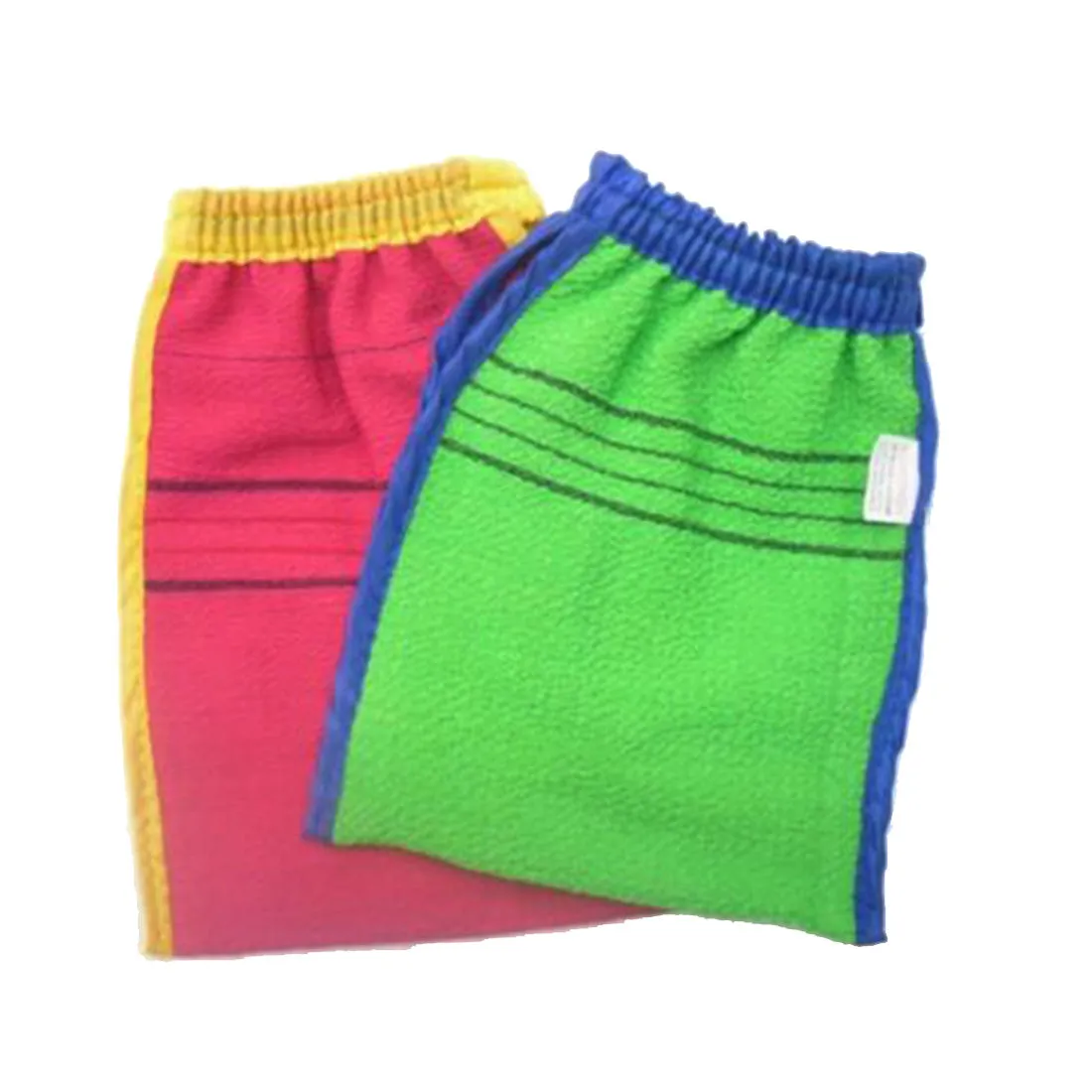 1 PC Random Color Shower Spa Exfoliator Two-sided Bath Glove Body Cleaning Scrub Dead Skin Removal