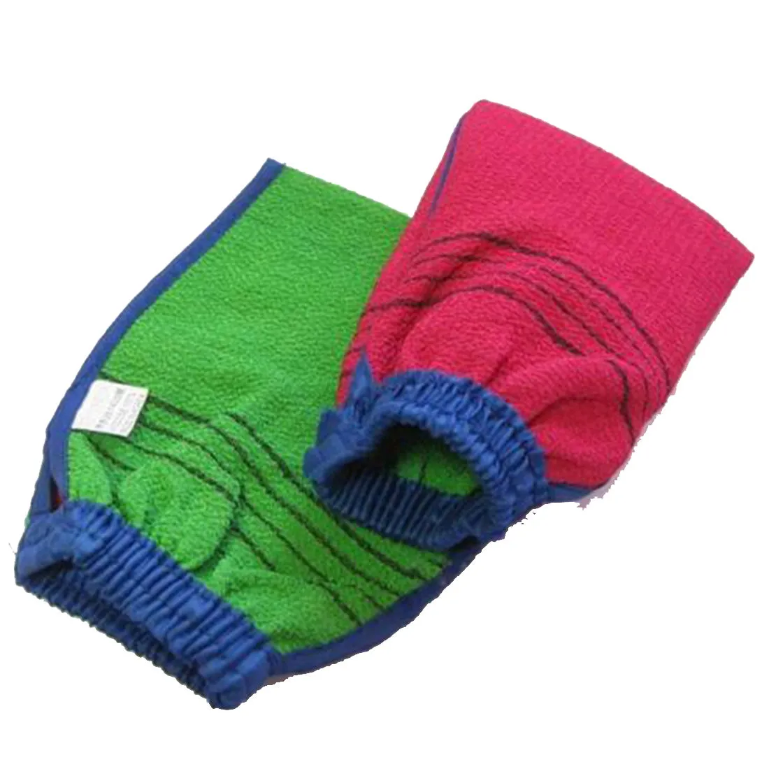 1 PC Random Color Shower Spa Exfoliator Two-sided Bath Glove Body Cleaning Scrub Dead Skin Removal