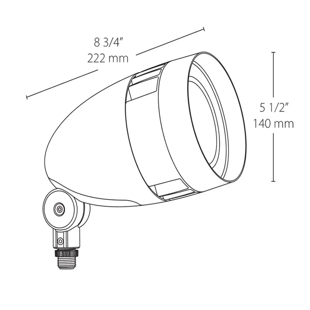13W LED Landscape Flood Light 120-277V 3000K Bronze