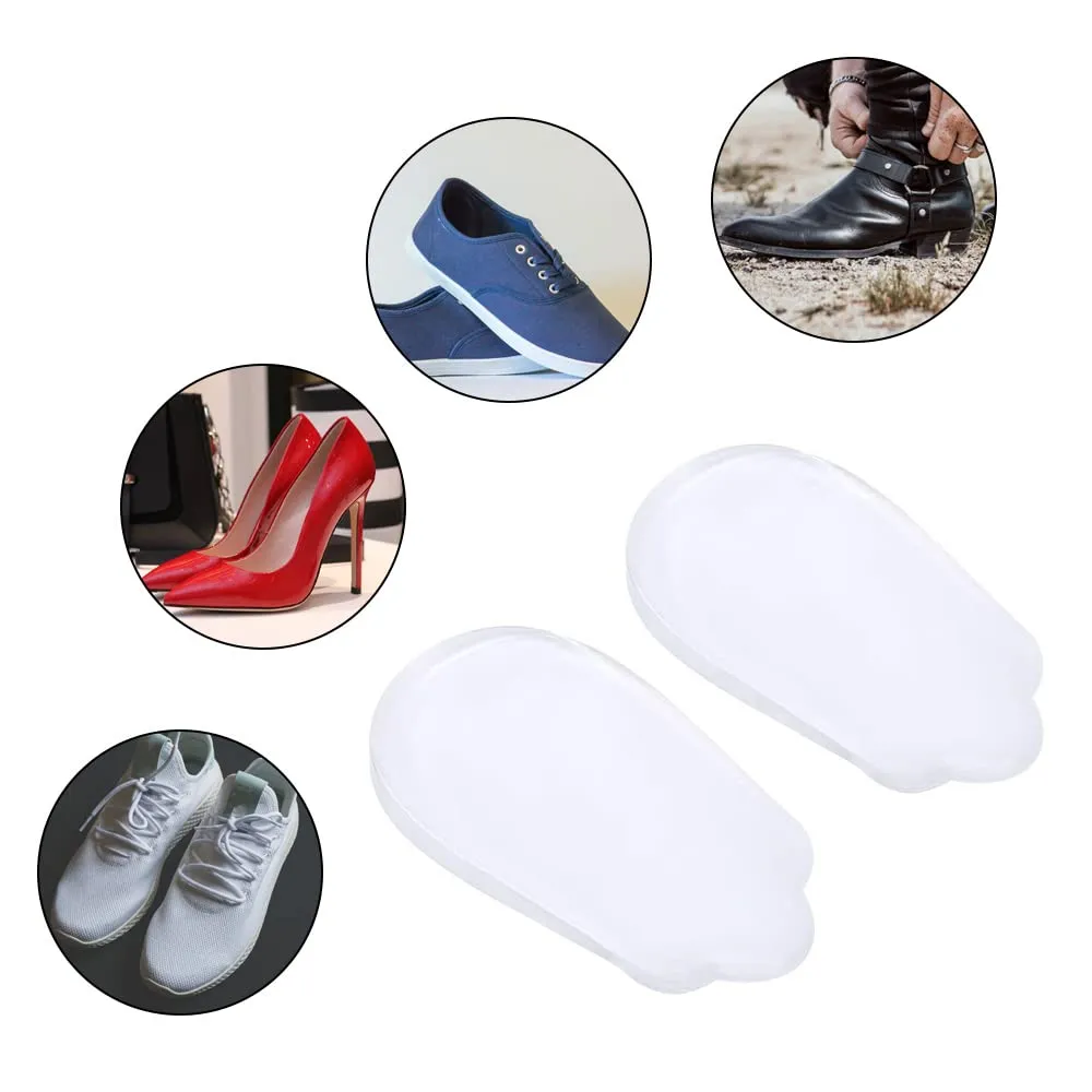 2 Pairs Gel Heel Pads Arch Support Insoles Shoe Insoles Comfortable Orthotic Insoles for Men Women to Correct Over Pronation or Over Supination