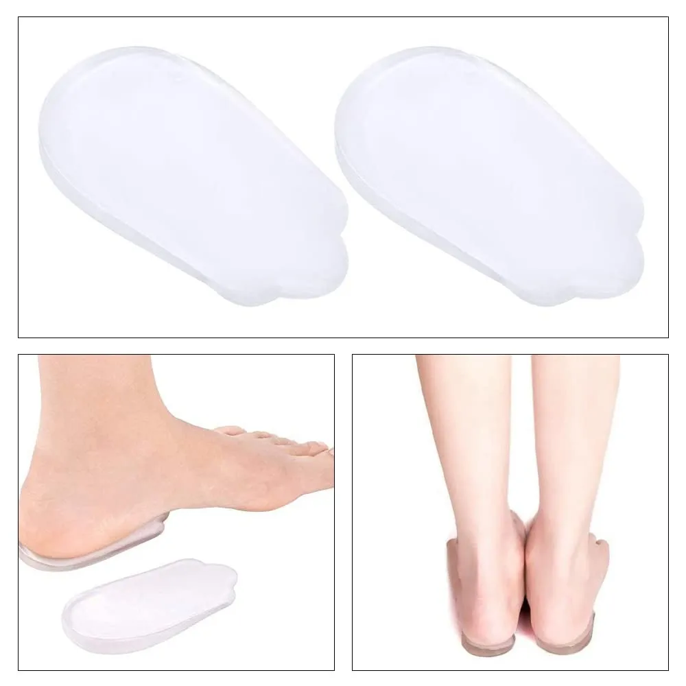 2 Pairs Gel Heel Pads Arch Support Insoles Shoe Insoles Comfortable Orthotic Insoles for Men Women to Correct Over Pronation or Over Supination