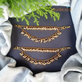 2 Step Pearls Earring Chain or Mati