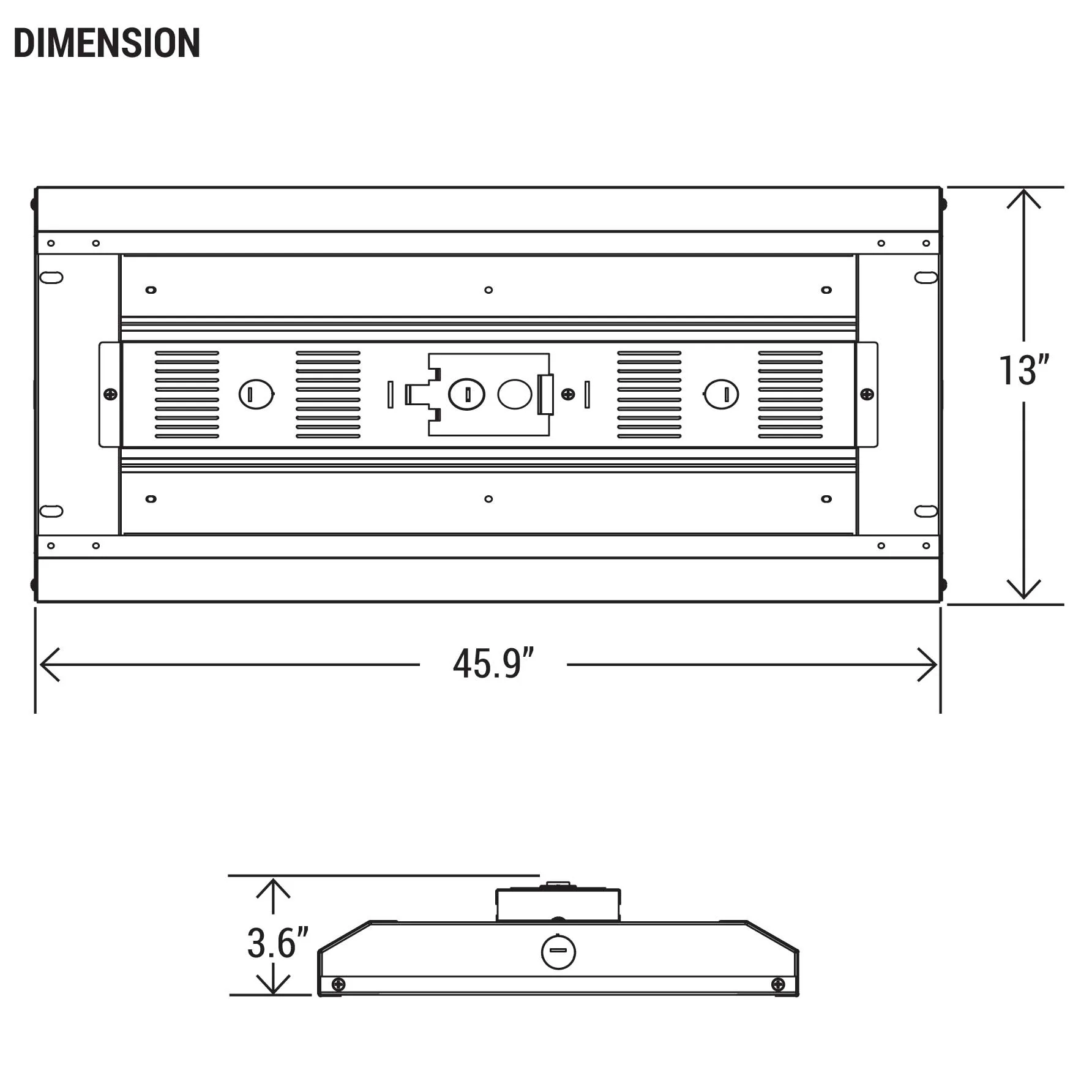 300W 2CCT Selectable 4-foot LED Linear High Bay Light