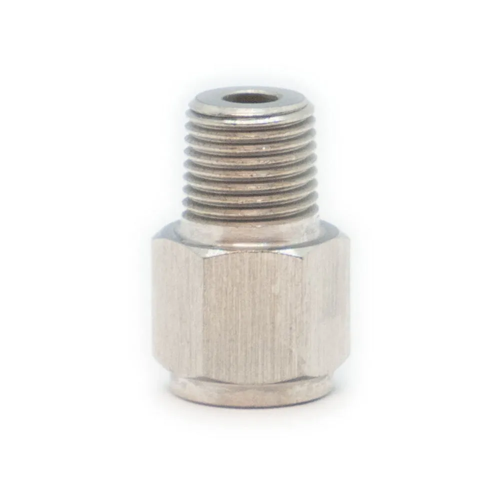 Adapter M10 x 1 Female to 1/8 NPT Male - Stainless Steel
