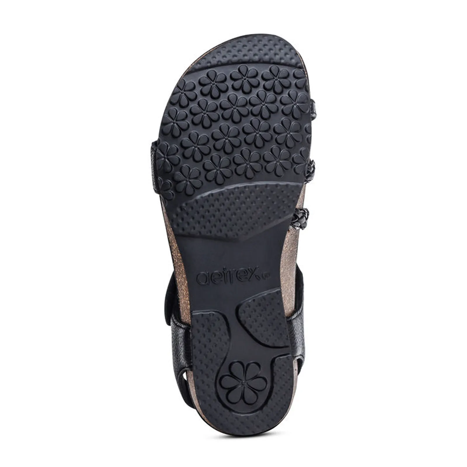 Aetrex Jillian Braided Backstrap Sandal (Women) - Black