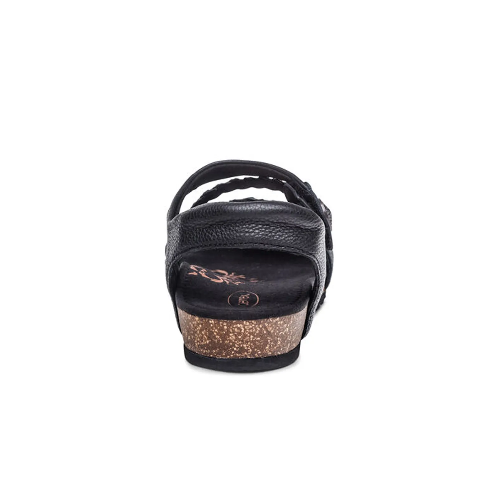 Aetrex Jillian Braided Backstrap Sandal (Women) - Black