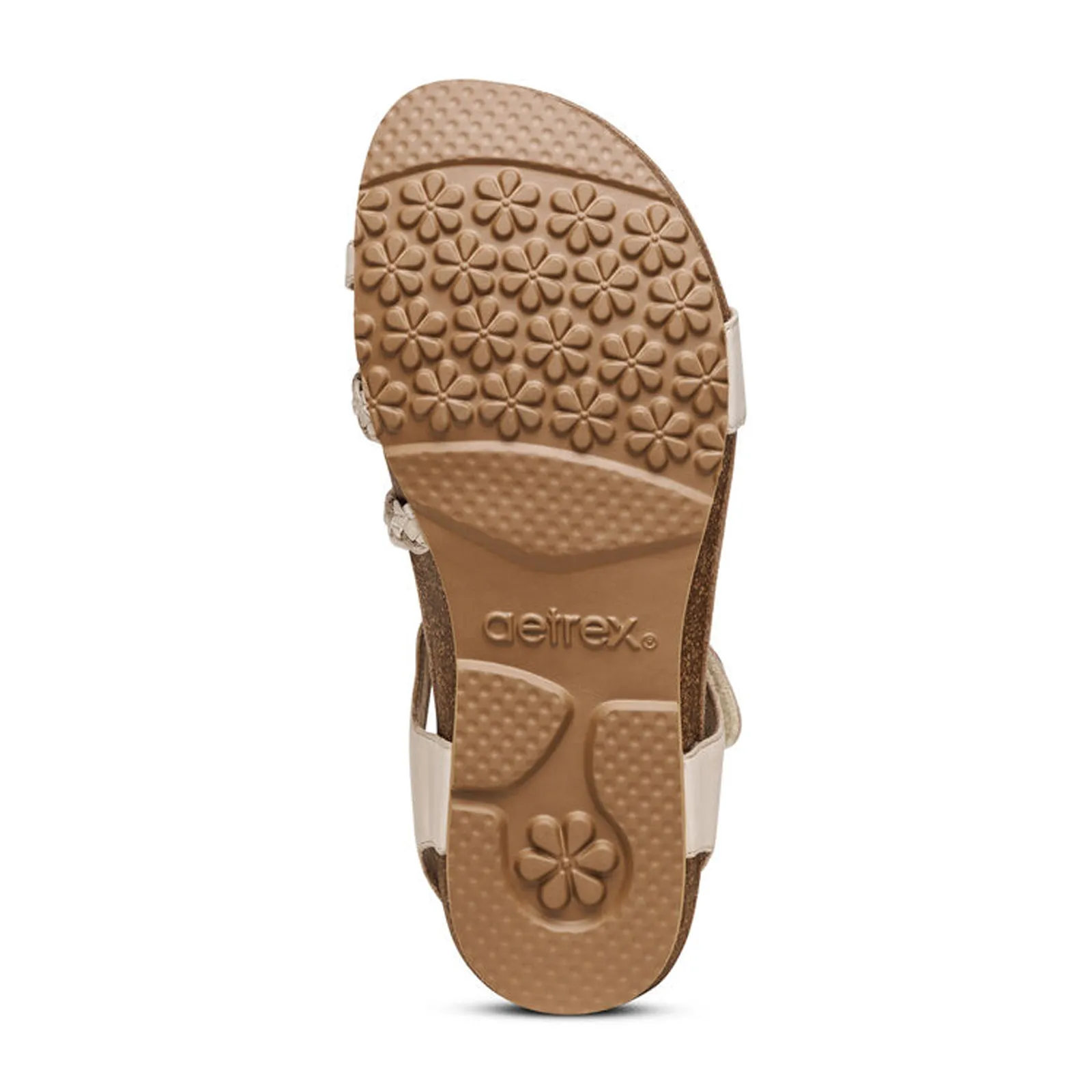 Aetrex Jillian Braided Backstrap Sandal (Women) - Ivory