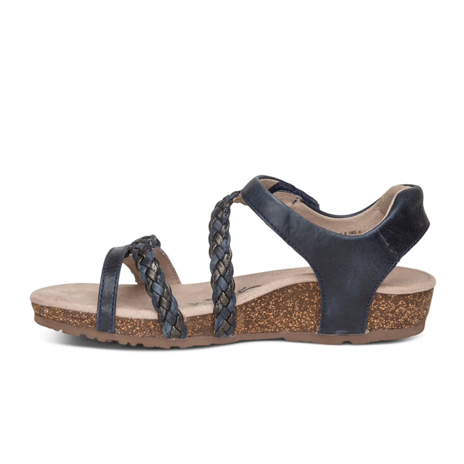 Aetrex Jillian Braided Backstrap Sandal (Women) - Navy