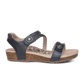 Aetrex Jillian Braided Backstrap Sandal (Women) - Navy