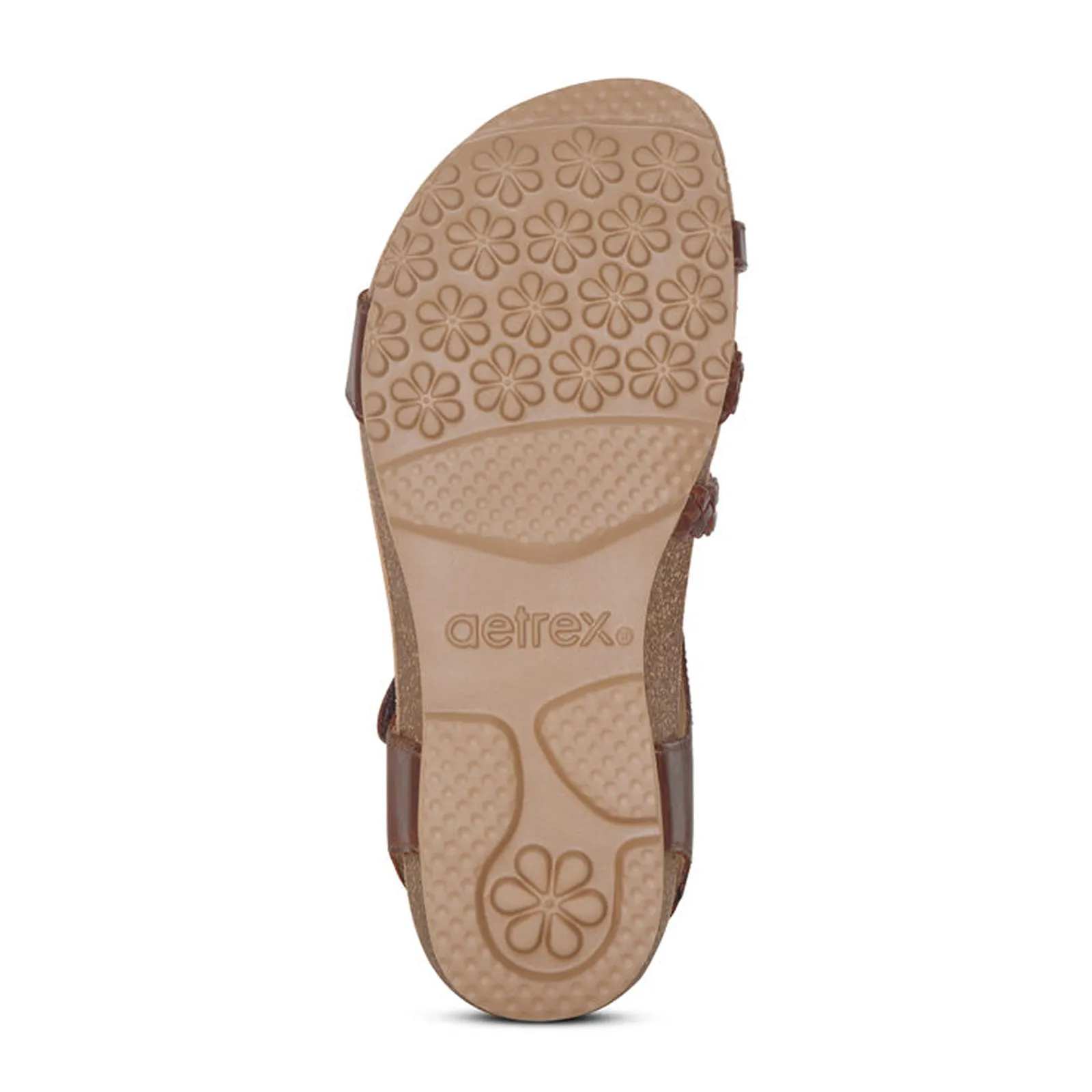 Aetrex Jillian Braided Backstrap Sandal (Women) - Walnut