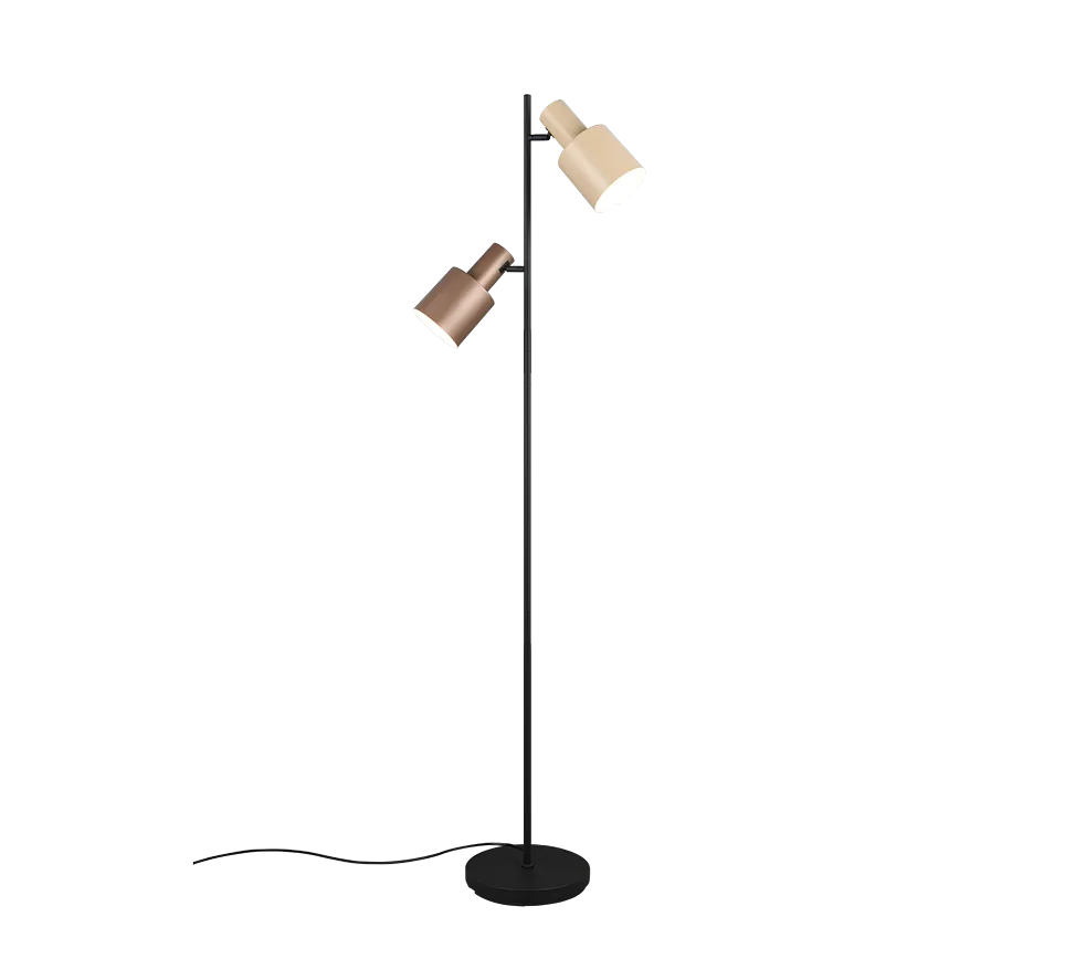 Agudo Task/Reading Floor Lamp - Black/Coffee