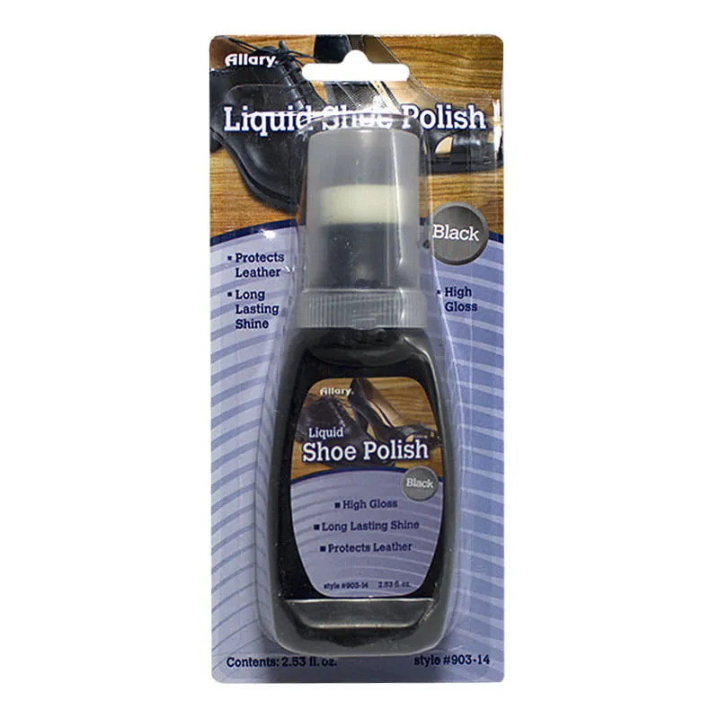 Allary Black Liquid Shoe Polish - 2.53 oz.