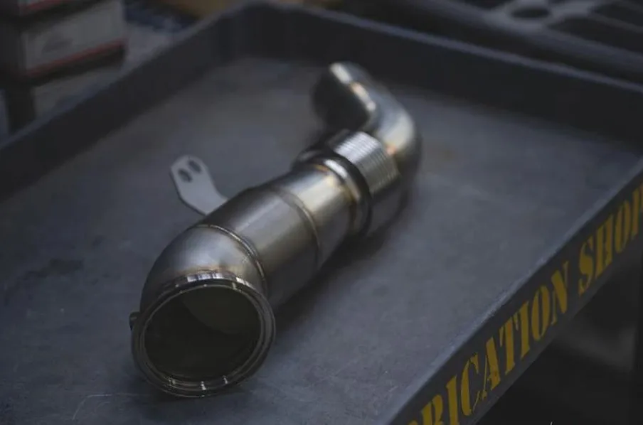 AMS Performance 2020  Toyota Supra A90 Downpipe with Ultra High-Flow GESI Cat (amsAMS.38.05.0001-2)