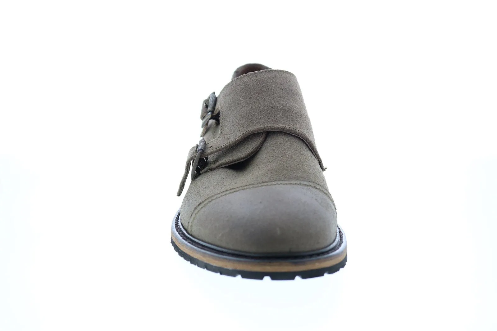 Andrew Marc Crown Monk AM1024-255 Mens Gray Suede Oxfords & Lace Ups Shoes