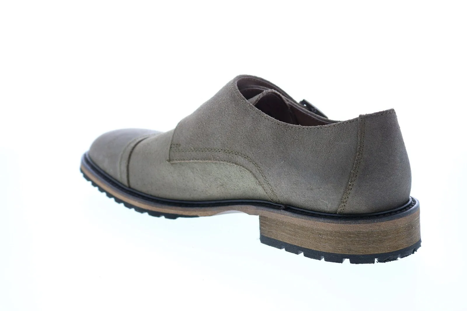 Andrew Marc Crown Monk AM1024-255 Mens Gray Suede Oxfords & Lace Ups Shoes