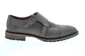 Andrew Marc Crown Monk AM1024-255 Mens Gray Suede Oxfords & Lace Ups Shoes