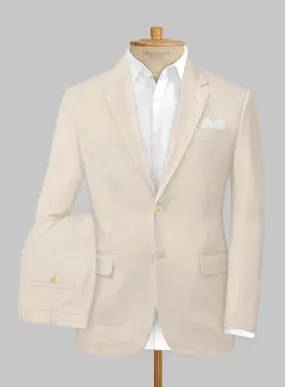 Beige Stretch Chino Suit