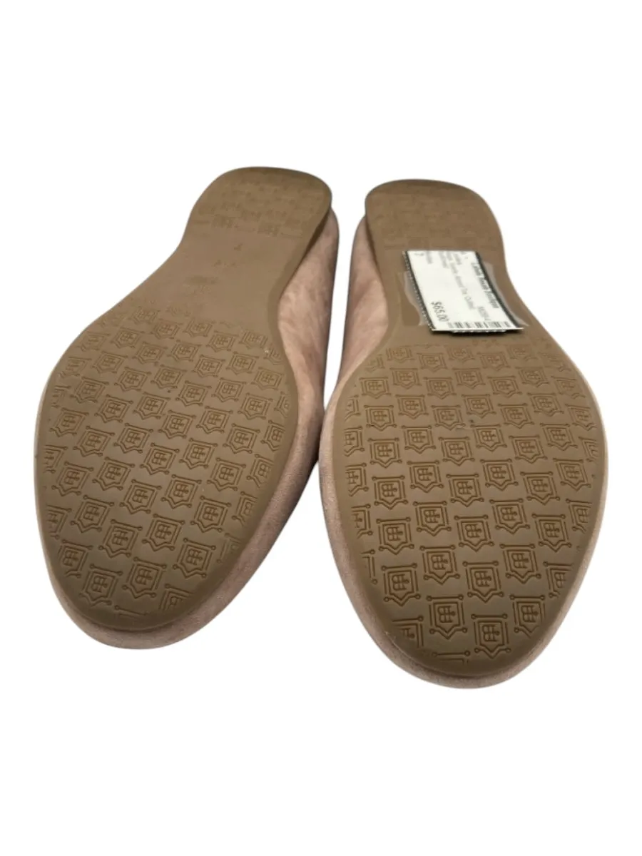 Birdies Shoe Size 7 Beige Suede Almond Toe Quilted Loafers