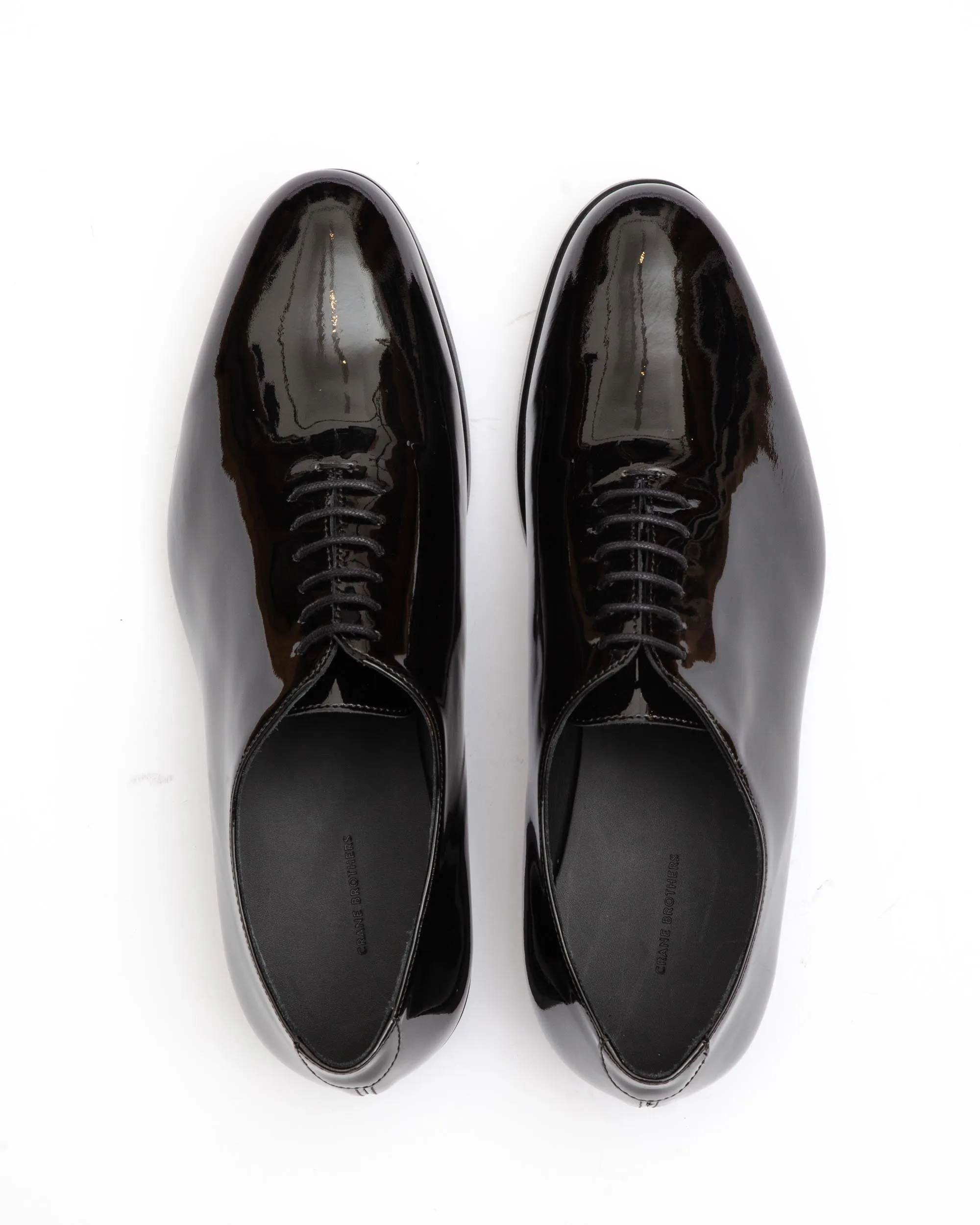 Black Patent Leather Whole Cut Oxford Shoe