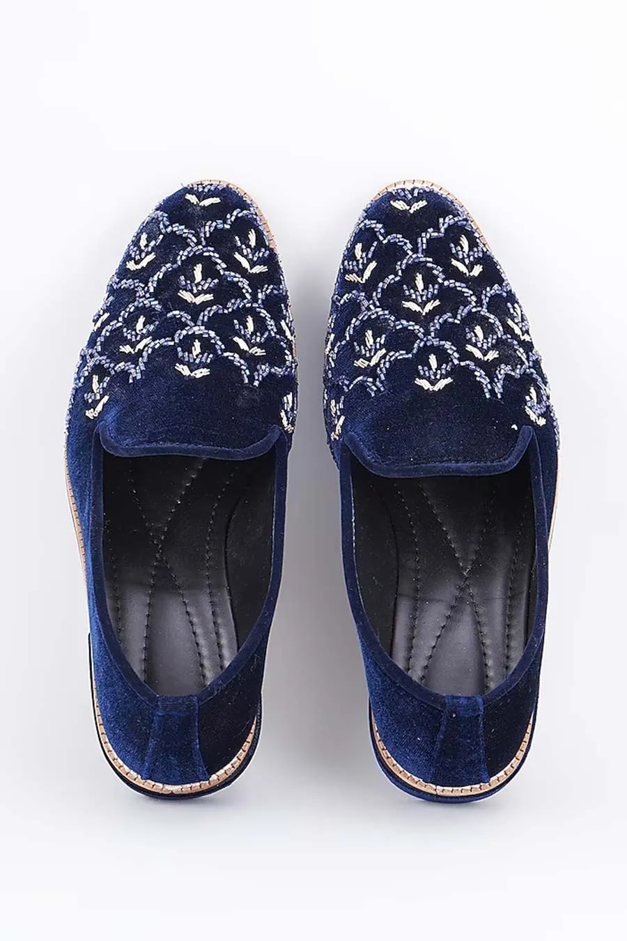 Blue Cut-Dana Embroidered Loafers