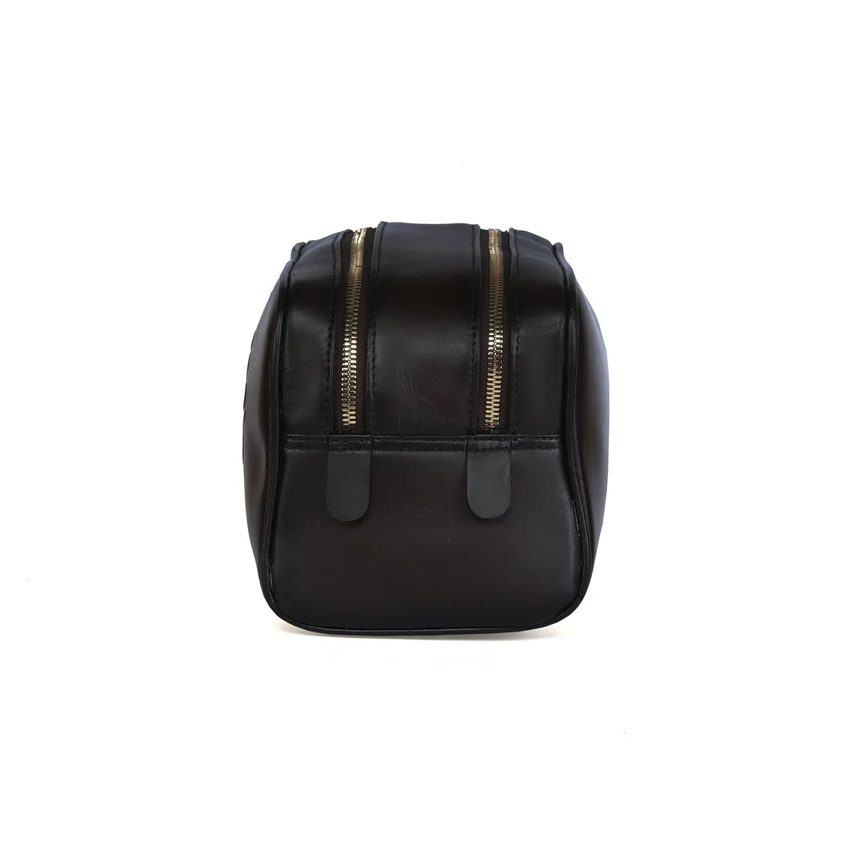 Brune & Bareskin Brown Color Leather Shaving Kit / Bathroom Kit