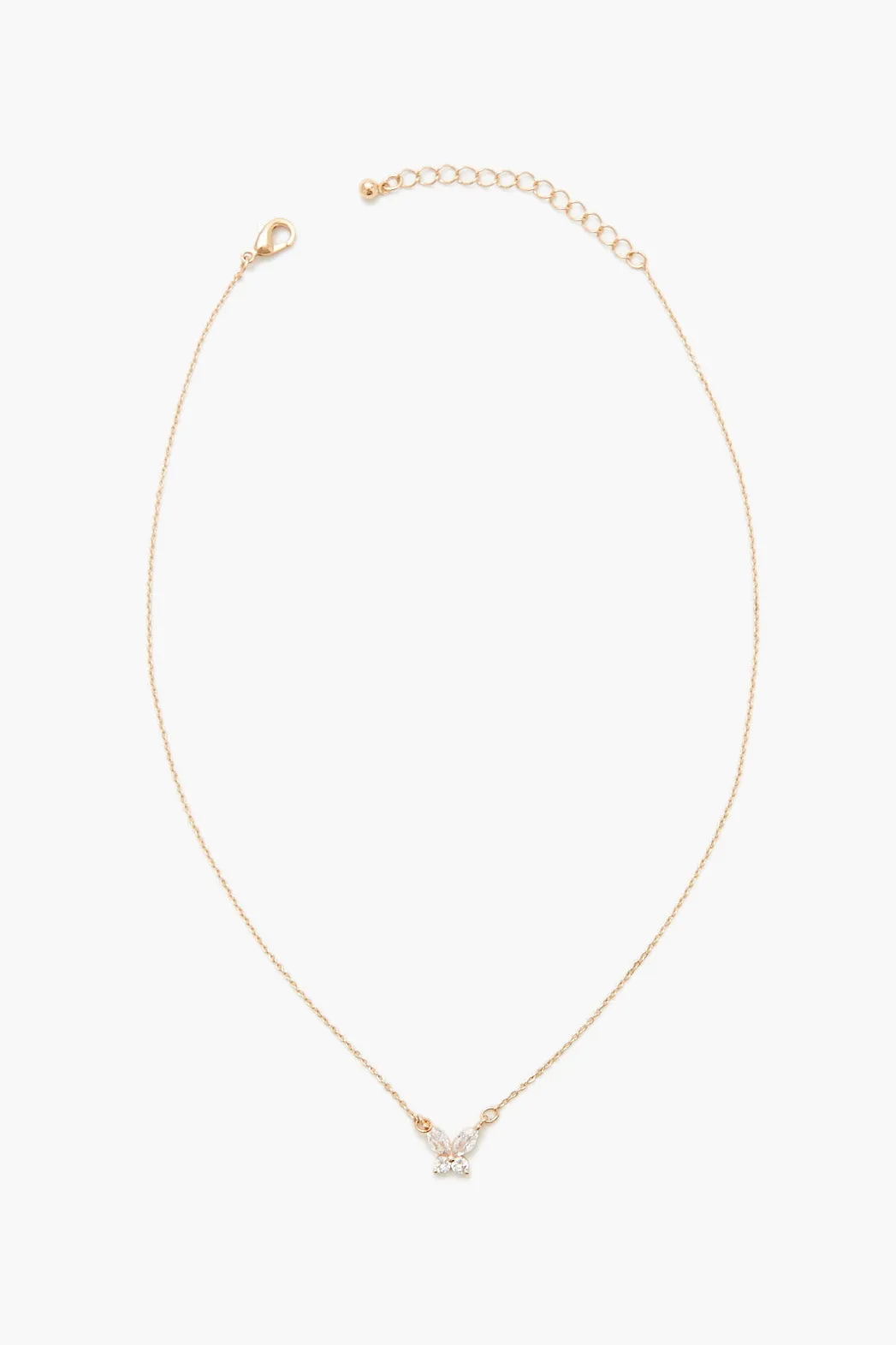 Butterfly Gem Charm Necklace