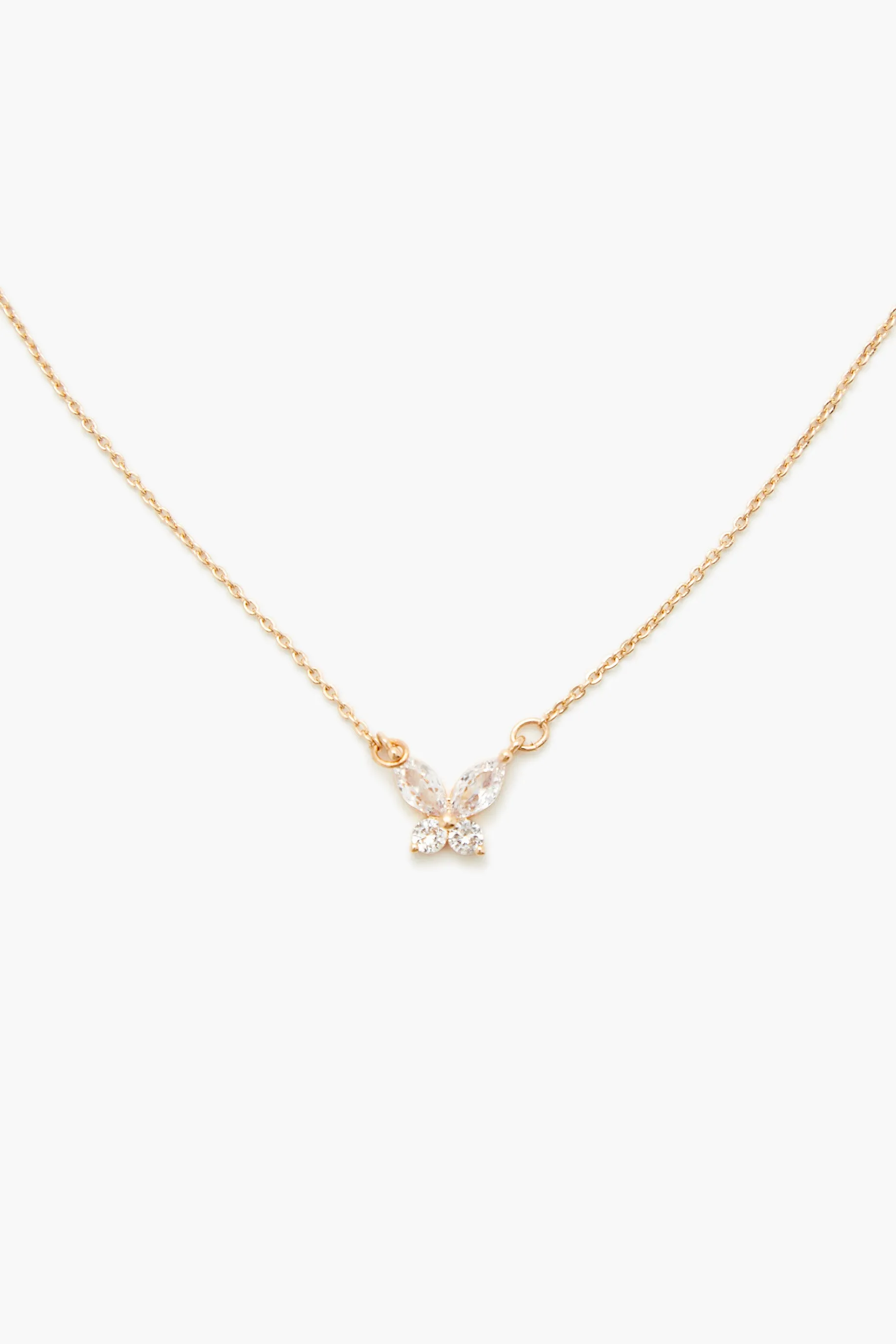 Butterfly Gem Charm Necklace