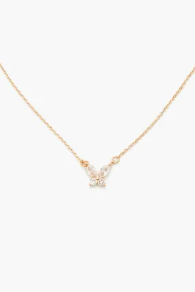 Butterfly Gem Charm Necklace