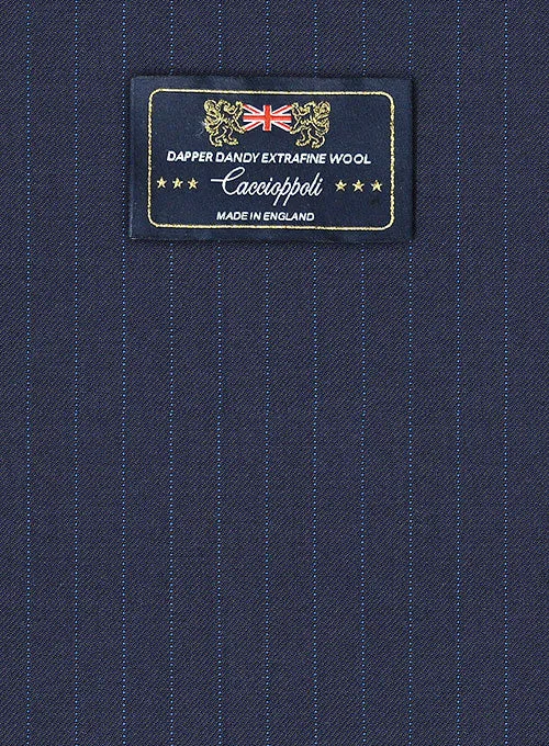 Caccioppoli Dapper Dandy Osotti Blue Wool Jacket