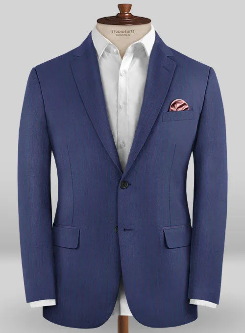 Caccioppoli Sun Dream Oro Ink Blue Wool Silk Suit