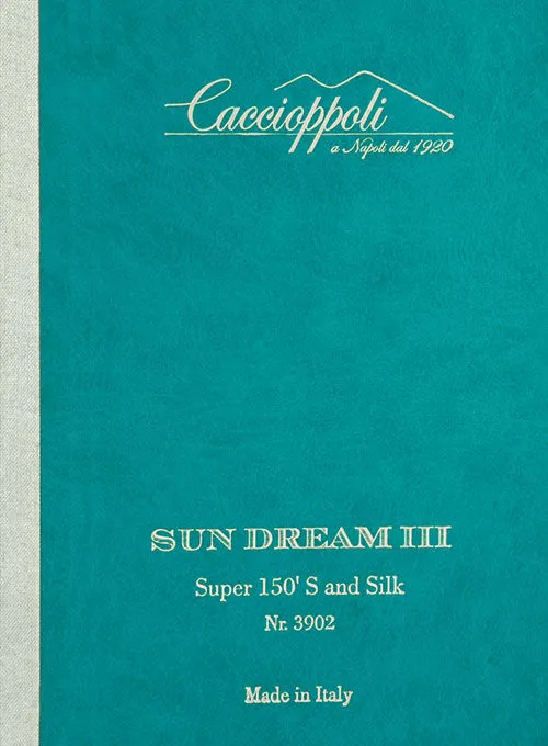 Caccioppoli Sun Dream Oro Ink Blue Wool Silk Suit