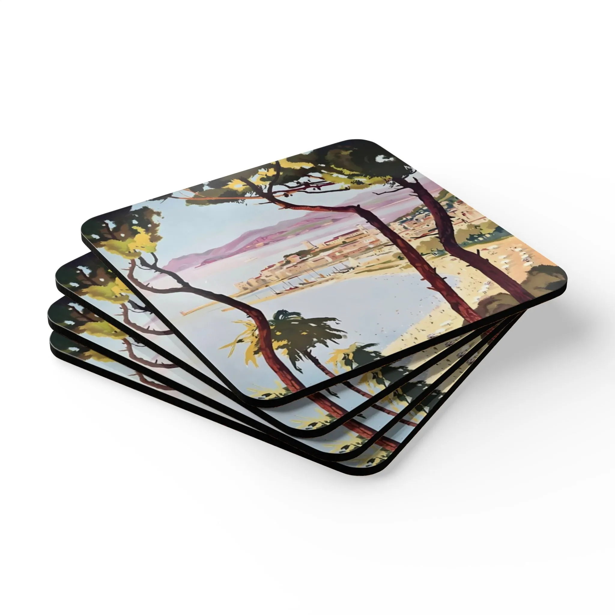 Cannes Corkwood Coaster Set