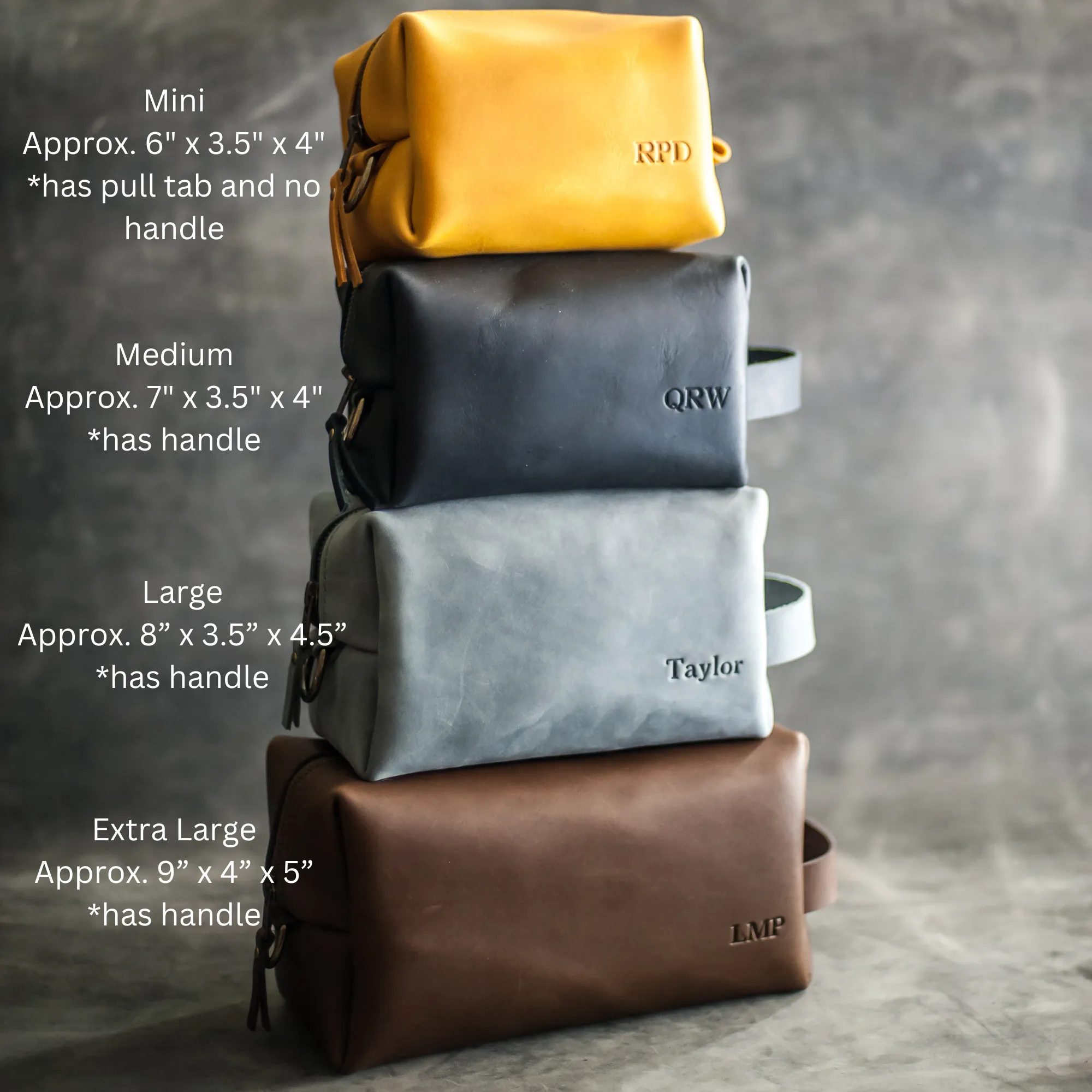 Cheery Mishaps - Personalized Leather Dopp Kits