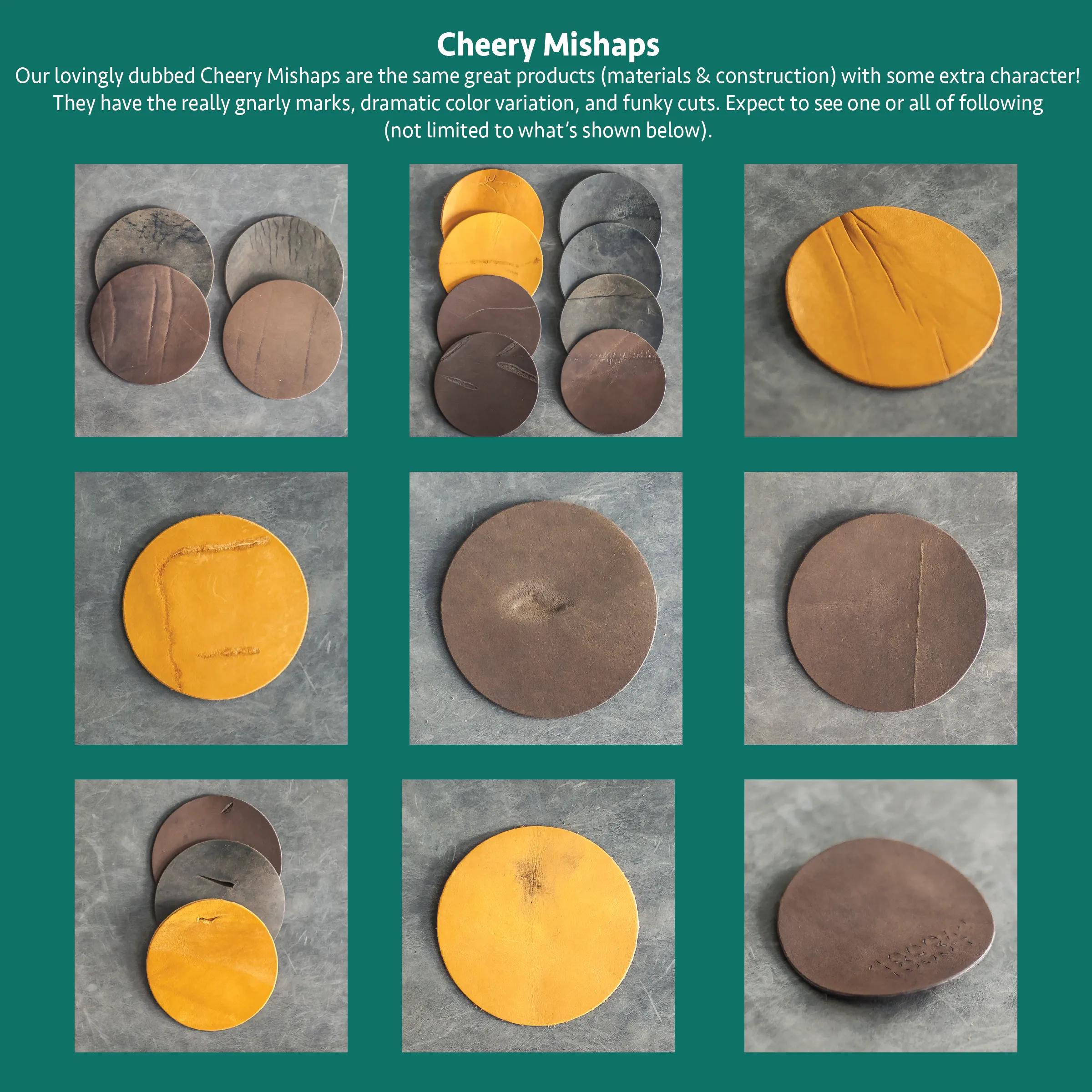 Cheery Mishaps - Personalized Leather Dopp Kits