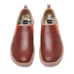 Cuenca Burgundy Split Leather Men