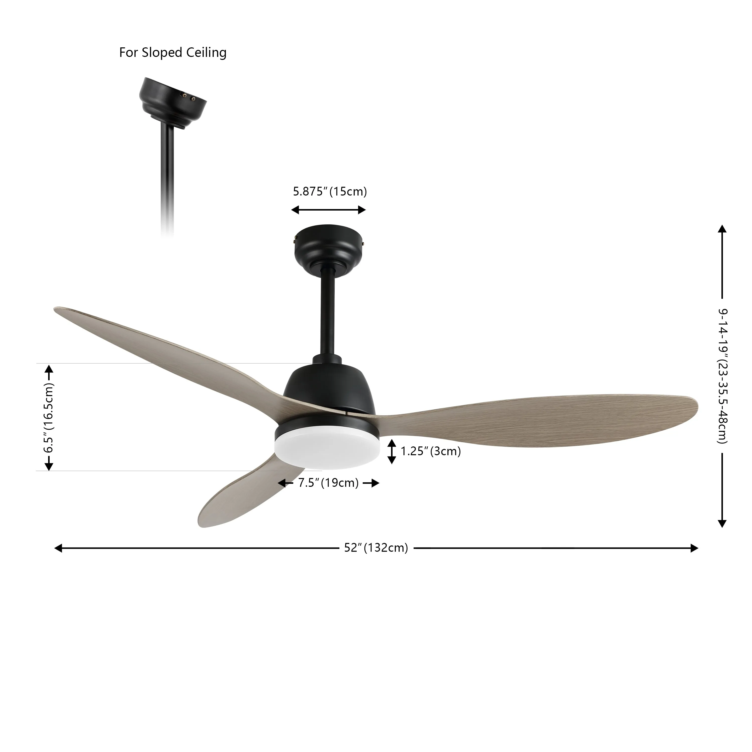Dolly 52" Classic Industrial Iron/Plastic Mobile-App/Remote-Controlled 6-Speed Propeller Integrated LED Ceiling Fan