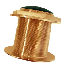 Echonautics Bronze Low-Profile Thru-Hull Medium-Frequency CHIRP Transducer - 1kW, 12? Tilt, 85-135kHz