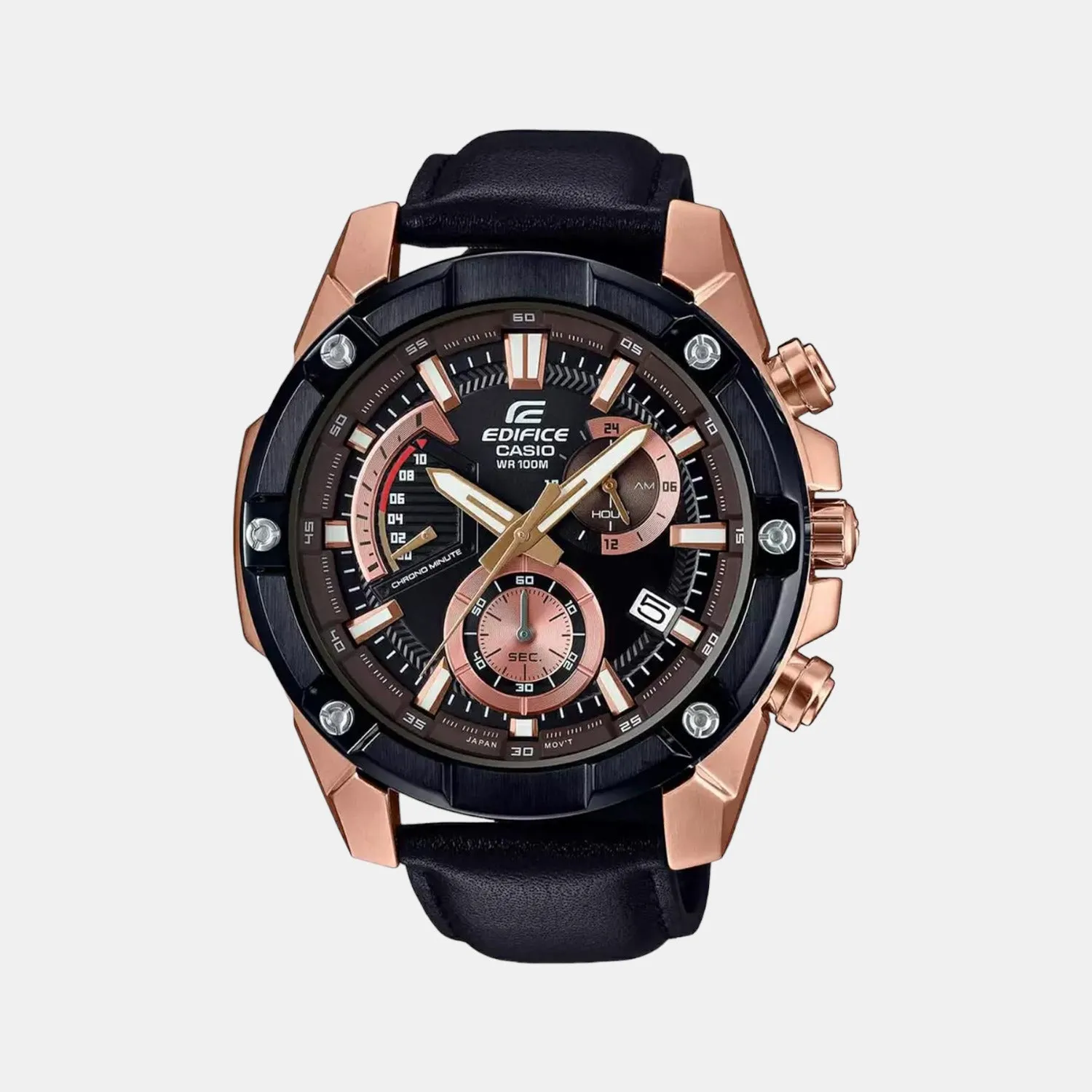 Edifice Men's Chronograph Leather Watch EX393 - EFR-559BGL-1AVUDF