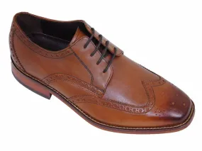 Florsheim 17919 100% Leather Young Men's Shoe - Wingtip Oxford - Saddle Tan