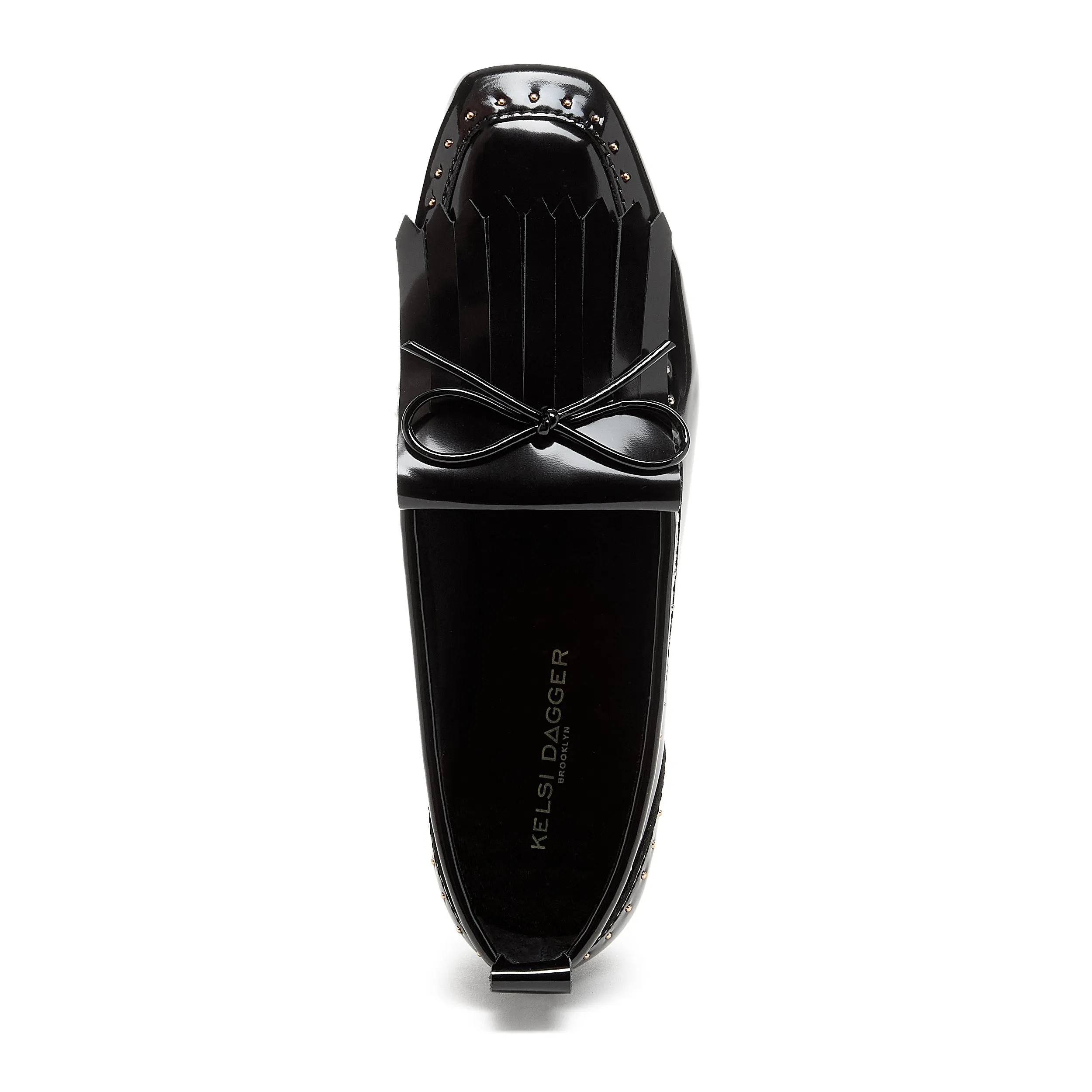 Flow Black Leather Kiltie Loafers