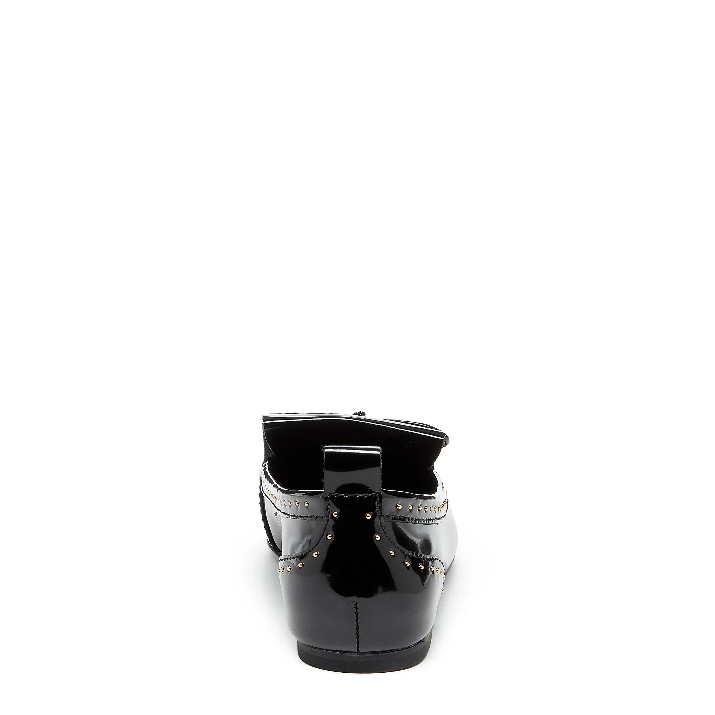 Flow Black Leather Kiltie Loafers