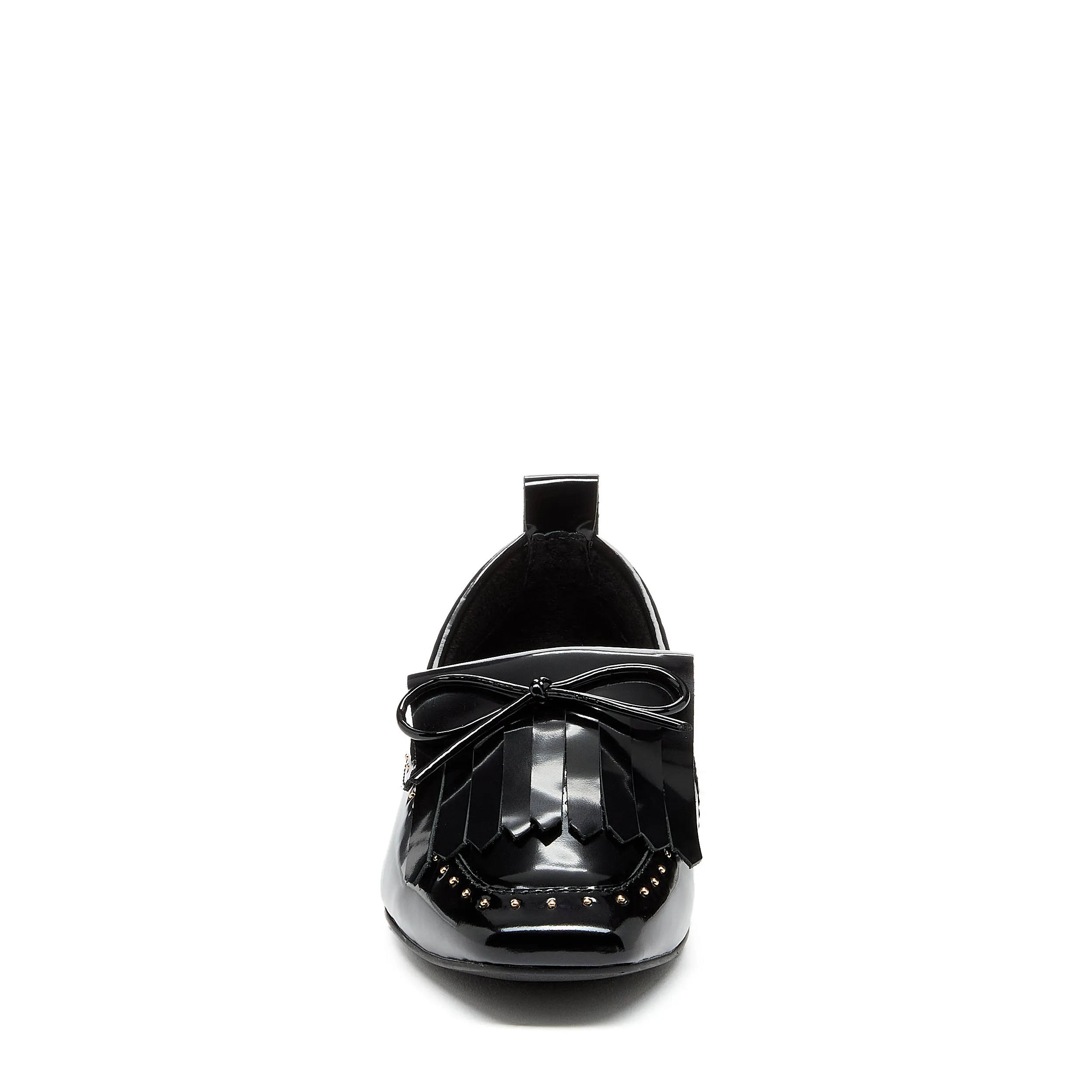 Flow Black Leather Kiltie Loafers