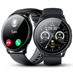 Fpogbef Smart Sport Watch for Android and IOS Phones, 1.3'' IP68 Waterproof Full Touch Fitness Activity Tracker Smart Watch with DIY Watch Face,Heart Rate,Pedometer Sleep Monitor for Men Women, Black