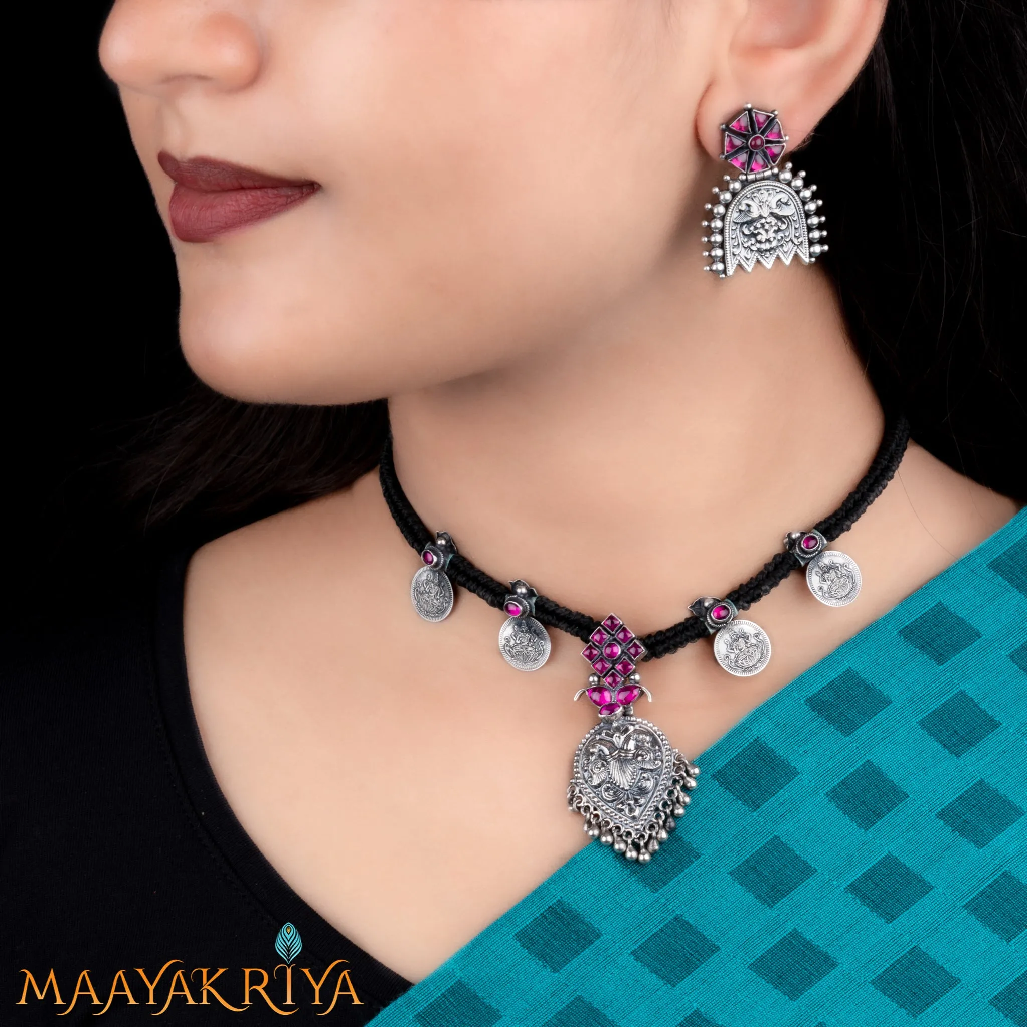 Gandaberunda lakshmi Kas Necklace Set