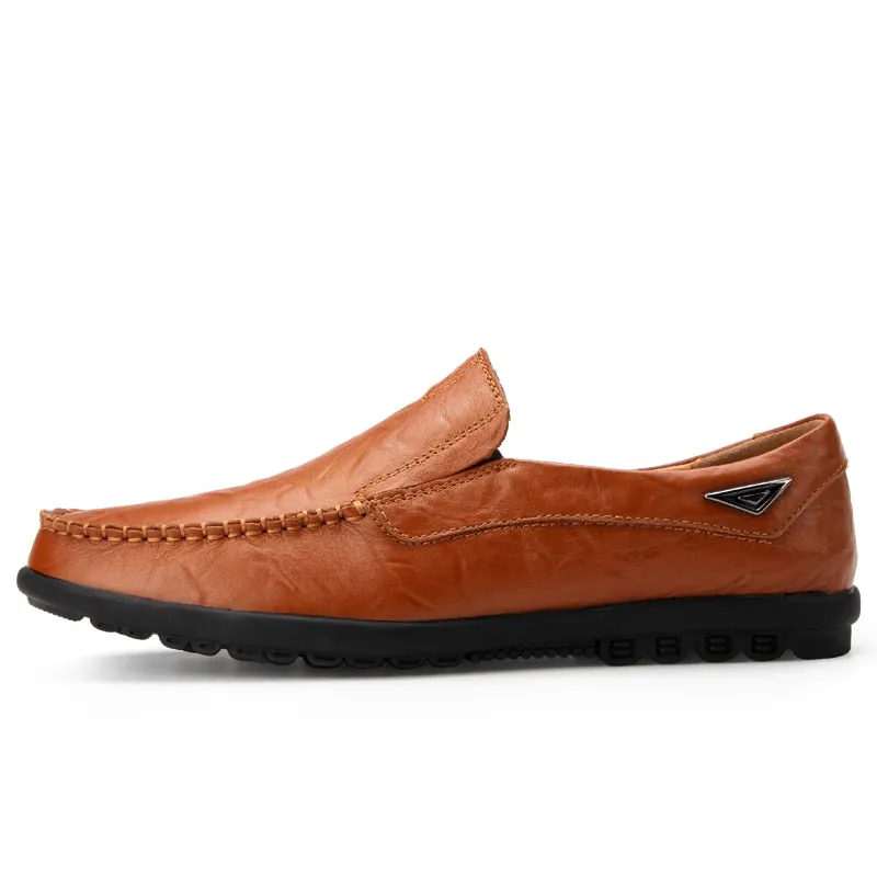 Genuine Leather Casual Slip On Loafer Shoes