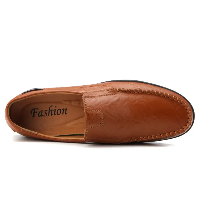 Genuine Leather Casual Slip On Loafer Shoes