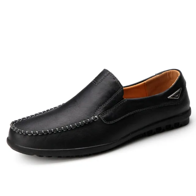 Genuine Leather Casual Slip On Loafer Shoes