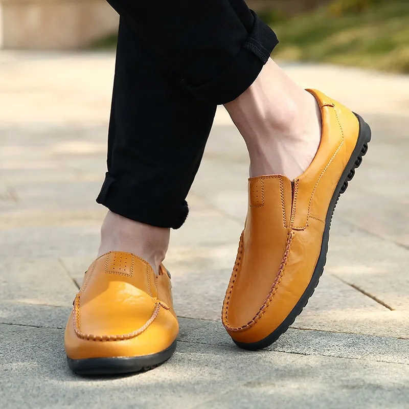 Genuine Leather Casual Slip On Loafer Shoes