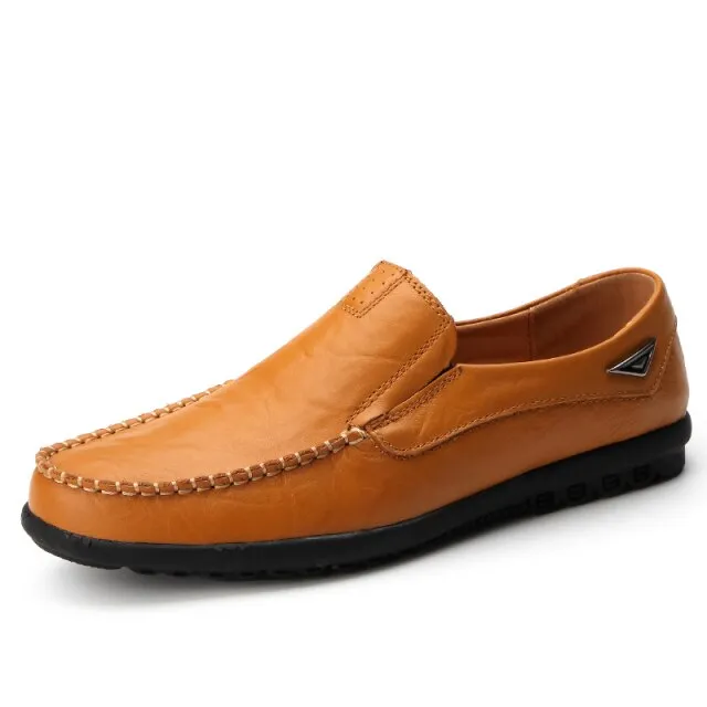 Genuine Leather Casual Slip On Loafer Shoes